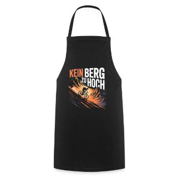 Cycling Cycling Mountain Bike MTB - Cooking Apron - black - Front - AI Model Male 185 dark (185cm)