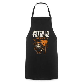 Sorcière en formation Be Nice Costume d’Halloween - Tablier de cuisine - noir - Devant - AI Model Male 185 dark (185cm)