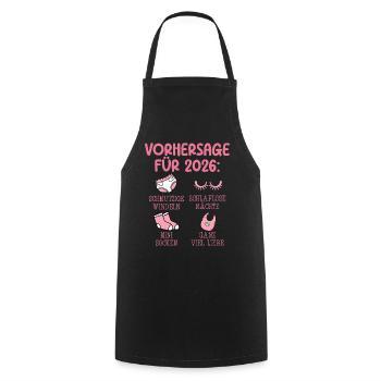 Femme enceinte 2026 PRÉDICTION Drôle - Tablier de cuisine - noir - Devant - AI Model Male 185 dark (185cm)