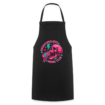 Overstimulated Moms Club Coffee Humor - Cooking Apron - black - Front - AI Model Male 185 dark (185cm)