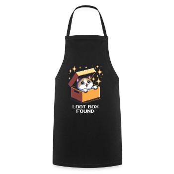 Lootbox gefunden | Katzen Gaming Humor - Kochschürze - Schwarz - Vorne - AI Model Male 185 dark (185cm)