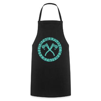 Nordic Cross Axes - Cooking Apron - black - Front - AI Model Male 185 dark (185cm)
