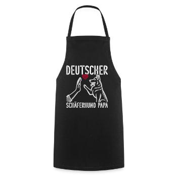 Deutscher Schäferhund Papa Vatertag Vater - Kochschürze - Schwarz - Vorne - AI Model Male 185 dark (185cm)