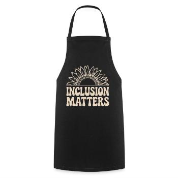Inclusion Matters Sunflower Design for Diversity - Cooking Apron - black - Front - AI Model Male 185 dark (185cm)