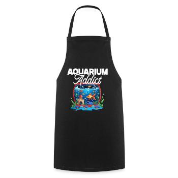Fischzüchter Aquarianer Fischzucht Aquarium Addict - Kochschürze - Schwarz - Vorne - AI Model Male 185 dark (185cm)