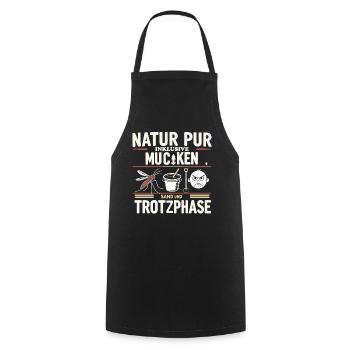 Pure nature mosquito defiance phase - Cooking Apron - black - Front - AI Model Male 185 dark (185cm)