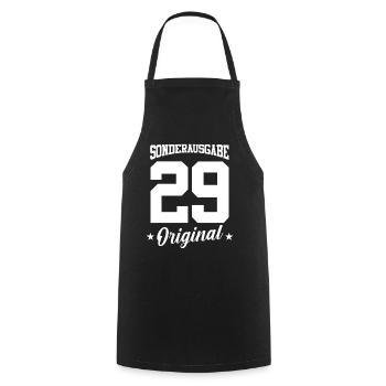 29 Geburtstag - Kochschürze - Schwarz - Vorne - AI Model Male 185 dark (185cm)