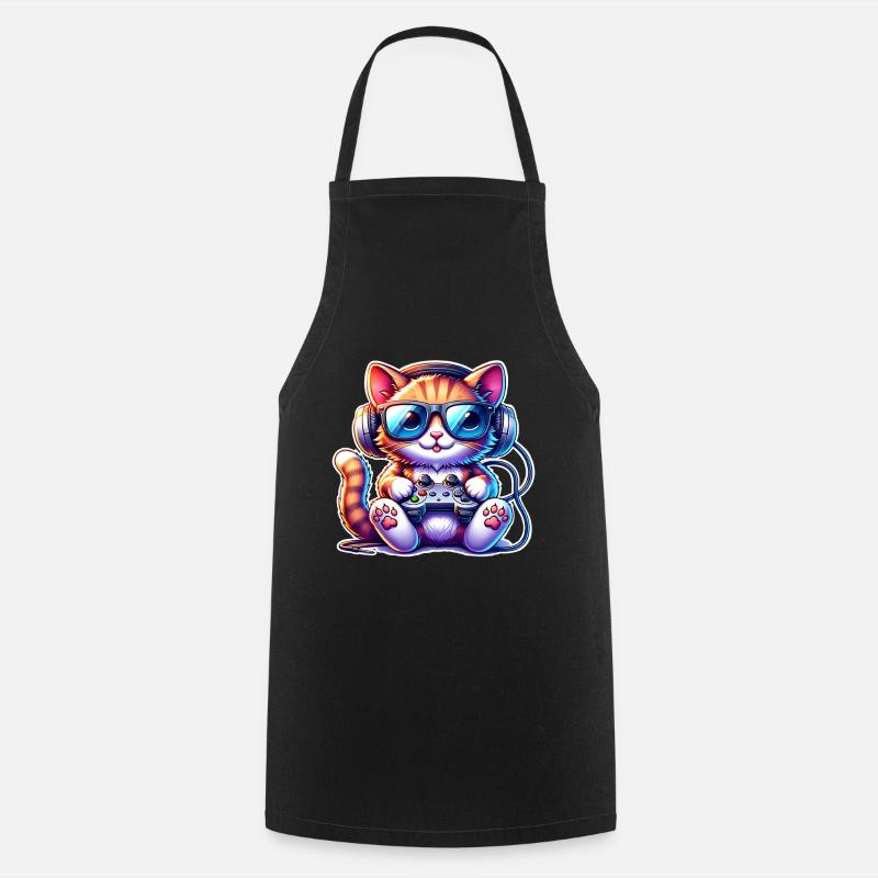 Jeux de chat - Tablier de cuisine - noir