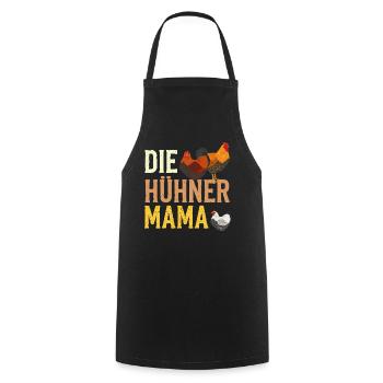 Die Hühner Mama Muttertag Mutterschaft Mama - Kochschürze - Schwarz - Vorne - AI Model Male 185 dark (185cm)