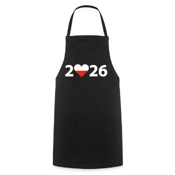 J’aime la Pologne 2026, vacances en Pologne 2026 - Tablier de cuisine - noir - Devant - AI Model Male 185 dark (185cm)