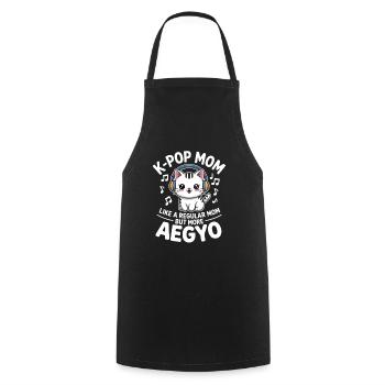 K-Pop Maman Drôle Corée Musique Aegyo - Tablier de cuisine - noir - Devant - AI Model Male 185 dark (185cm)