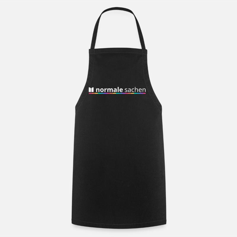 Normal Sachen Logo Regenbogen - Kochschürze - Schwarz