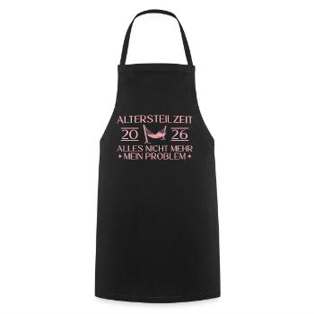Partial retirement 2026 Prospective pensioner - Cooking Apron - black - Front - AI Model Male 185 dark (185cm)