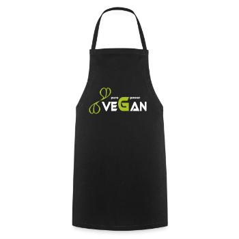 pure_vegan_power - Tablier de cuisine - noir - Devant - AI Model Male 185 dark (185cm)