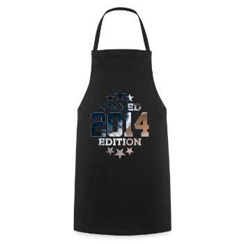 LIMITED EDITION 2014 12TH BIRTHDAY - Cooking Apron - black - Front - AI Model Male 185 dark (185cm)
