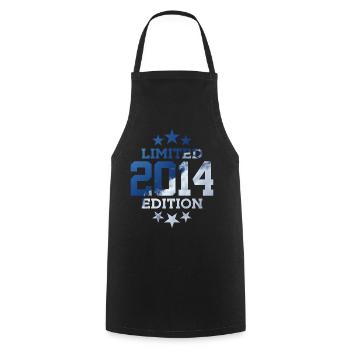 LIMITED EDITION 2014 12TH BIRTHDAY - Cooking Apron - black - Front - AI Model Male 185 dark (185cm)