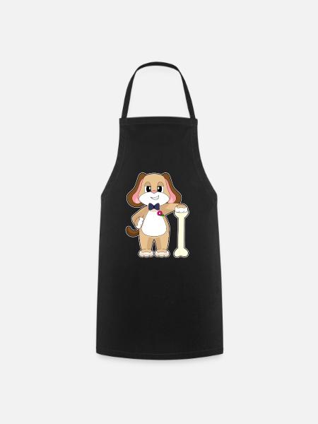 Chien Groom Noeud papillon Mariage - Tablier de cuisine - noir