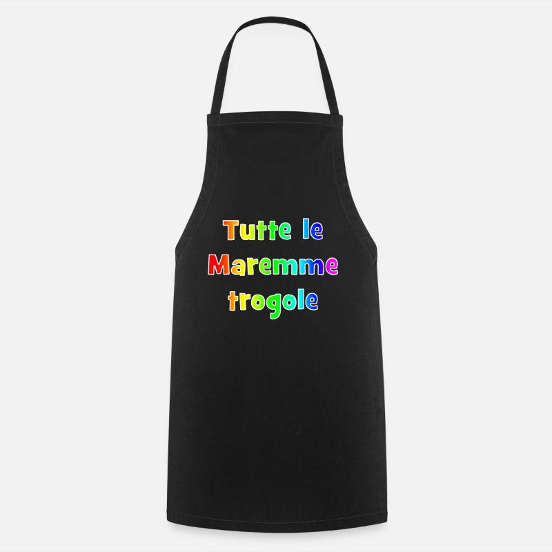 Auges de la Maremme (Phrase multicolore de la Toscane) - Tablier de cuisine - noir
