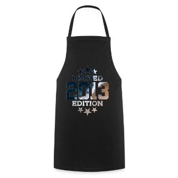 LIMITED EDITION 2013 13TH BIRTHDAY - Cooking Apron - black - Front - AI Model Male 185 dark (185cm)