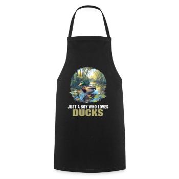 Ducks Duck - Cooking Apron - black - Front - AI Model Male 185 dark (185cm)