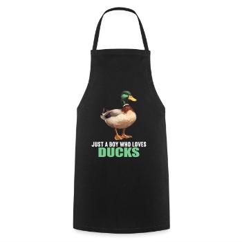 Ducks Duck - Cooking Apron - black - Front - AI Model Male 185 dark (185cm)