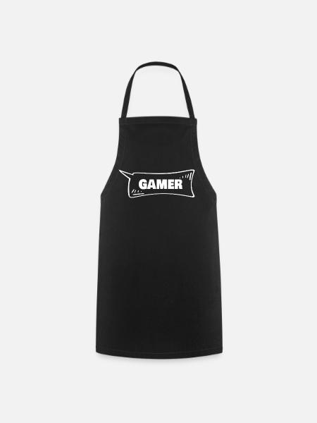 Geschenk für Gamer - Kochschürze - Schwarz