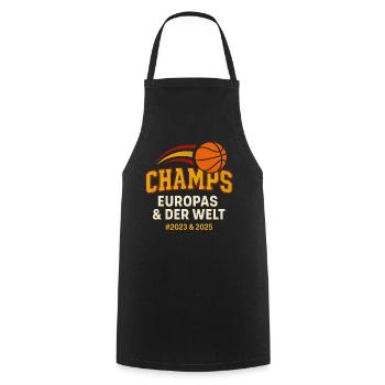 Basketball Champs Deutschland Basketballer  - Kochschürze - Schwarz - Vorne - AI Model Male 185 dark (185cm)