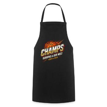 Basketball Champs Deutschland Basketballer  - Kochschürze - Schwarz - Vorne - AI Model Male 185 dark (185cm)