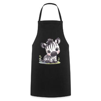 Zebras Zebra - Cooking Apron - black - Front - AI Model Male 185 dark (185cm)