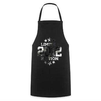 LIMITED EDITION 2012 14TH BIRTHDAY - Cooking Apron - black - Front - AI Model Male 185 dark (185cm)