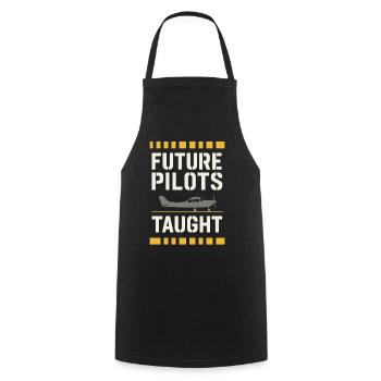 Flight Instructor Cfi Pilot Aviation Instructor - Cooking Apron - black - Front - AI Model Male 185 dark (185cm)