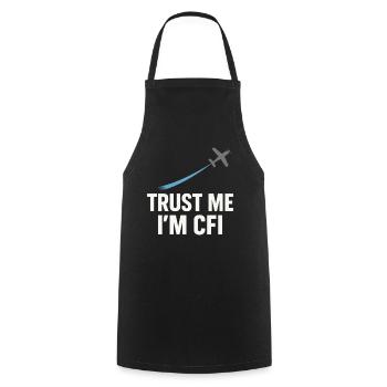 Flight Instructor Cfi Pilot Aviation Instructor - Cooking Apron - black - Front - AI Model Male 185 dark (185cm)