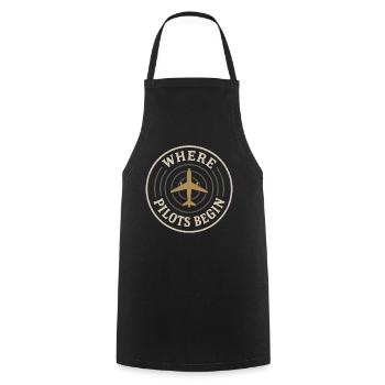 Instructeur de vol Cfi Pilote Instructeur d’aviation - Tablier de cuisine - noir - Devant - AI Model Male 185 dark (185cm)