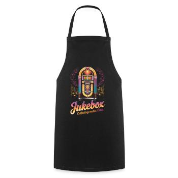 Collectionneurs de juke-box La collection de juke-box rapporte des centimes - Tablier de cuisine - noir - Devant - AI Model Male 185 dark (185cm)
