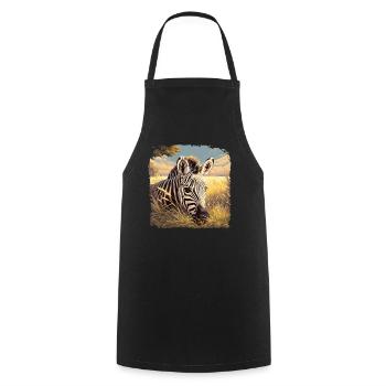 Zebras Zebra - Cooking Apron - black - Front - AI Model Male 185 dark (185cm)