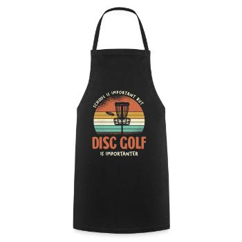 Le disc golf rétro est important - Tablier de cuisine - noir - Devant - AI Model Male 185 dark (185cm)