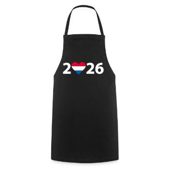 I love Netherlands 2026, Netherlands 2026 - Cooking Apron - black - Front - AI Model Male 185 dark (185cm)