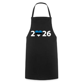 J’aime l’Estonie 2026, vacances en Estonie 2026 - Tablier de cuisine - noir - Devant - AI Model Male 185 dark (185cm)