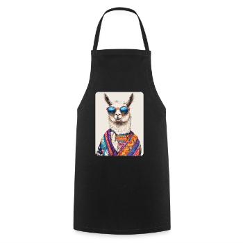 lama - Tablier de cuisine - noir - Devant - AI Model Male 185 dark (185cm)