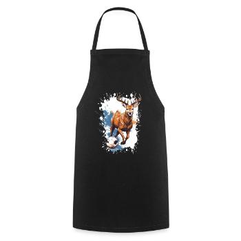 Hirsch Football Team - Cooking Apron - black - Front - AI Model Male 185 dark (185cm)
