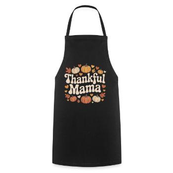 Maman reconnaissante Automne Citrouilles Coeurs Amour - Tablier de cuisine - noir - Devant - AI Model Male 185 dark (185cm)