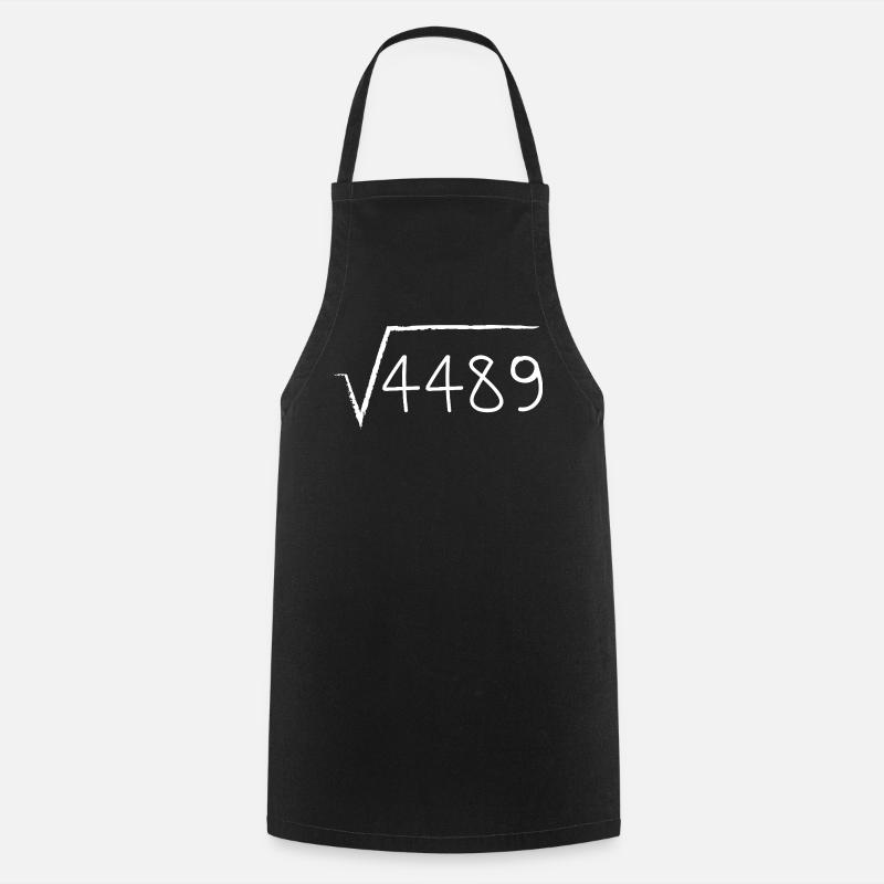 67 Square Root 4489 - Cooking Apron - black