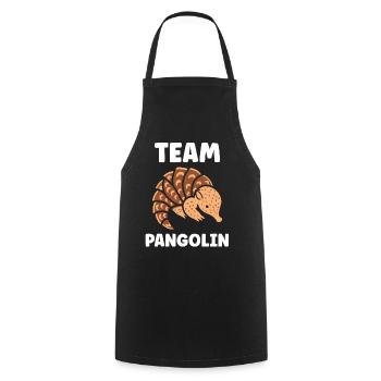 Pangolin Cartoon Team - Cooking Apron - black - Front - AI Model Male 185 dark (185cm)