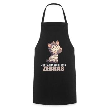 Zebras Zebra - Cooking Apron - black - Front - AI Model Male 185 dark (185cm)
