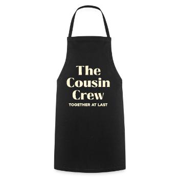 Cousin Crew Wiedervereint - Kochschürze - Schwarz - Vorne - AI Model Male 185 dark (185cm)