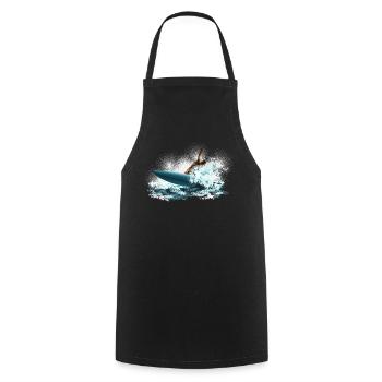 Surfer Storm Wave Surfer - Cooking Apron - black - Front - AI Model Male 185 dark (185cm)