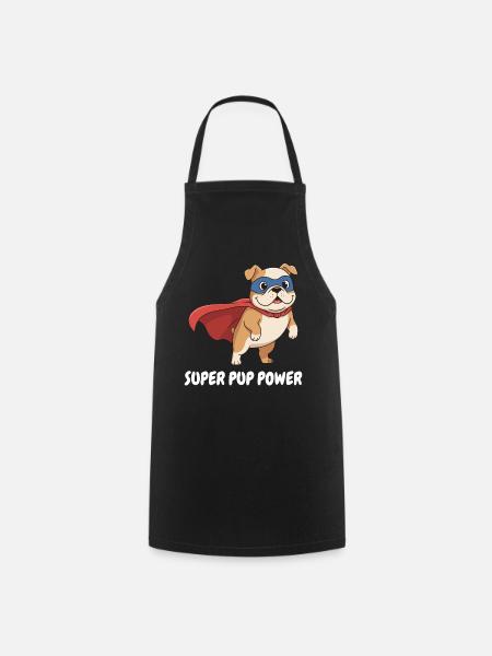Superhelden Hund Cape - Kochschürze - Schwarz
