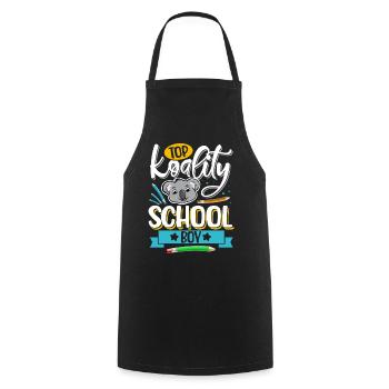 Koala School - Cooking Apron - black - Front - AI Model Male 185 dark (185cm)