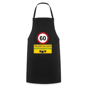 60 Ab jetzt nur noch Hopfensmoothie - Kochschürze - Schwarz - Vorne - AI Model Male 185 dark (185cm)