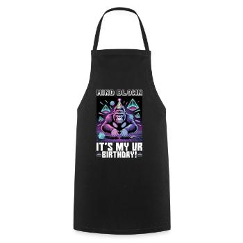 Anniversaire Gamer VR - Tablier de cuisine - noir - Devant - AI Model Male 185 dark (185cm)